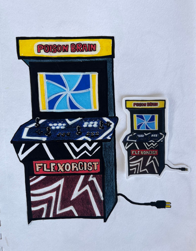 Arcade Game Sticker - Etsy