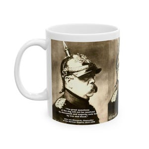 Caneca de cerâmica 11oz Otto von Bismarck, xícara de café comemorativa da história alemã