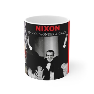 Taza de 11 oz de Richard Nixon, regalo para papá, abuelo, regalo para el día del padre, taza de bolos de Nixon
