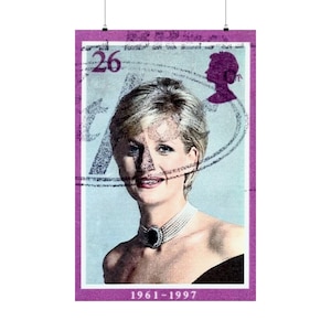 Pósteres verticales mate: homenaje a Lady Diana, decoración de pared, decoración de oficina en casa, recuerdos históricos, póster impreso de la realeza