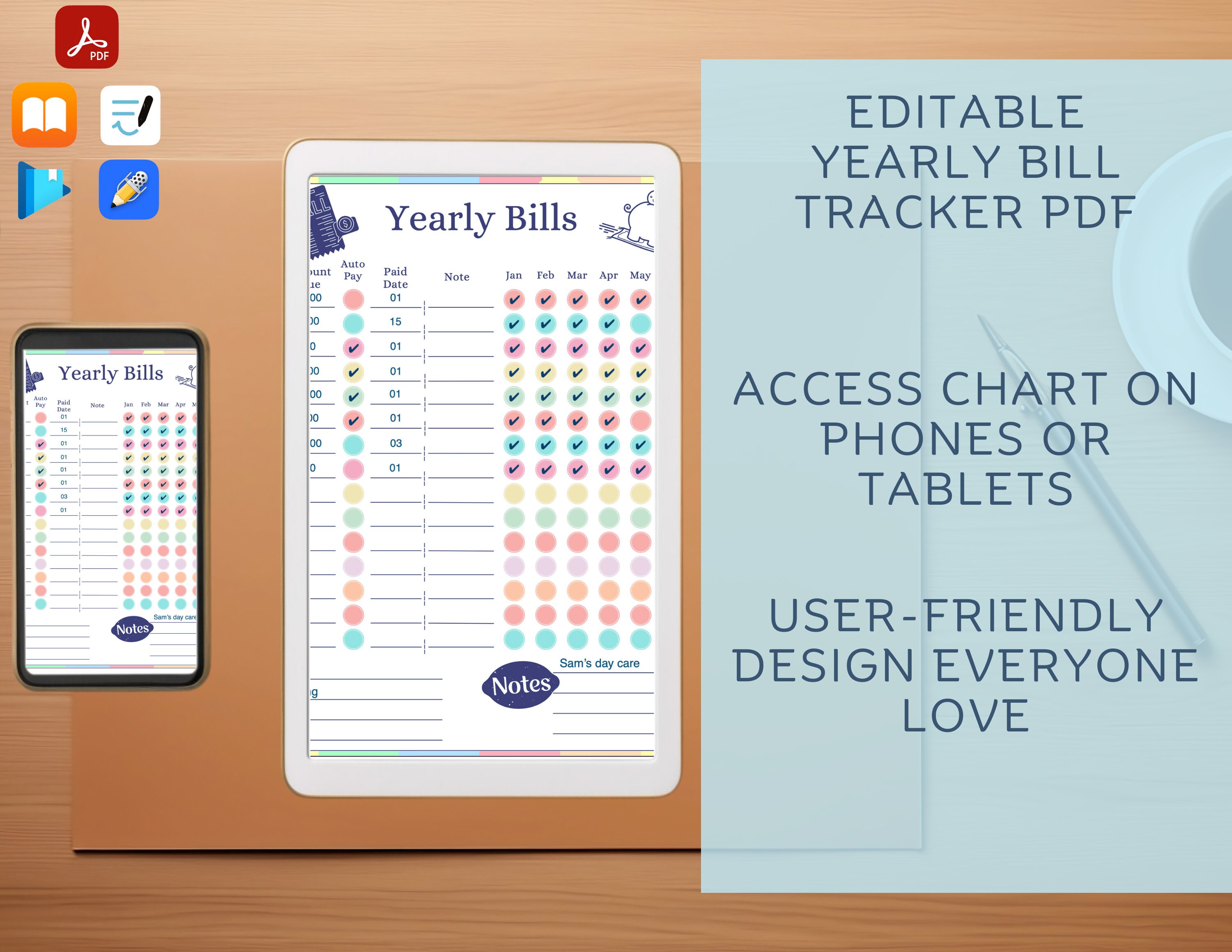 Yearly Bill Organizer Yearly Bill Payment Tracker Bill Pay Checklist ...