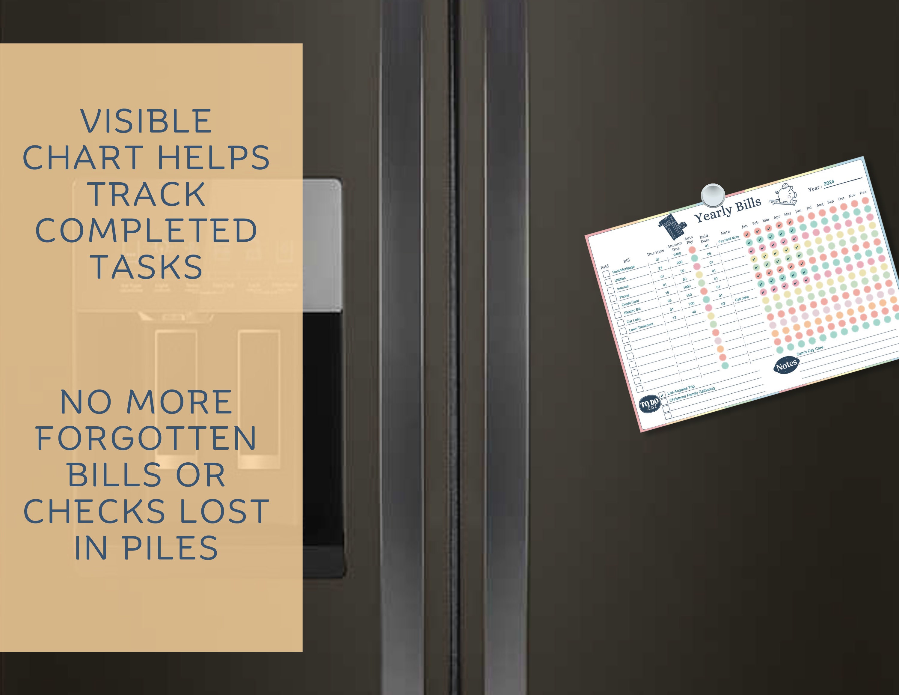 Yearly Bill Organizer Yearly Bill Payment Tracker Bill Pay Checklist ...