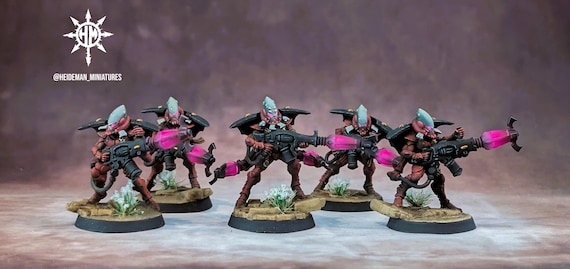 5x Warp Spiders Grimdark Painted Eldar Aeldari Warhammer 40k - Etsy