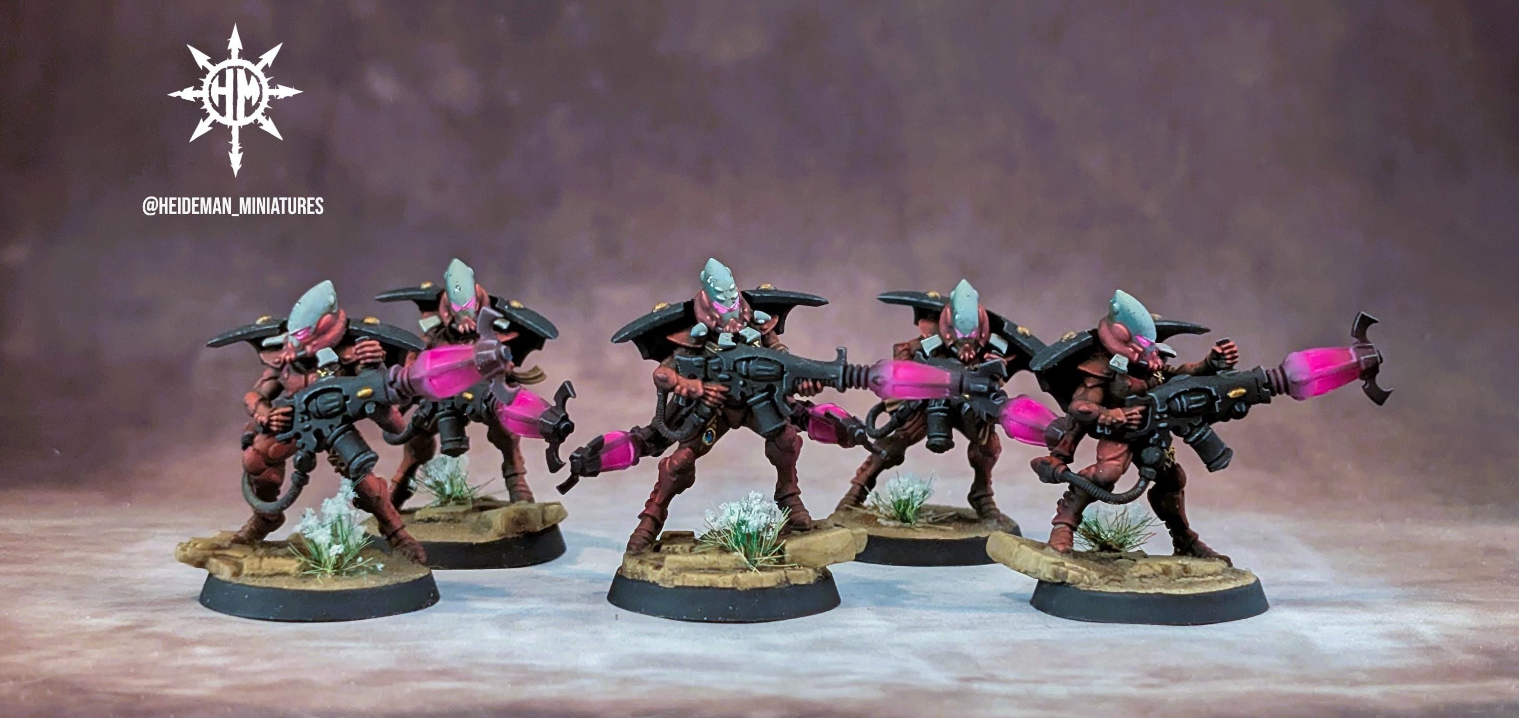5x Warp Spiders Grimdark Painted Eldar Aeldari Warhammer 40k