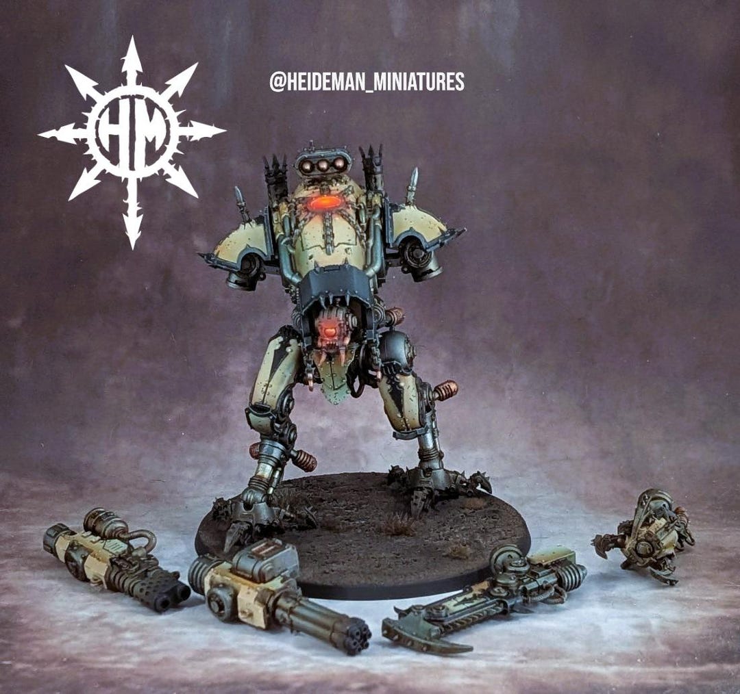 thumbnail interactive-video image 1 of Games Workshop Chaos Knight War Dog Karnivore Stalker Hull Bits – Warhammer 40k, Imperial Knights 1 of 6