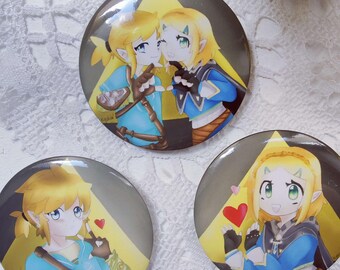 ゼルダとリンクバッジ - Etsy 日本