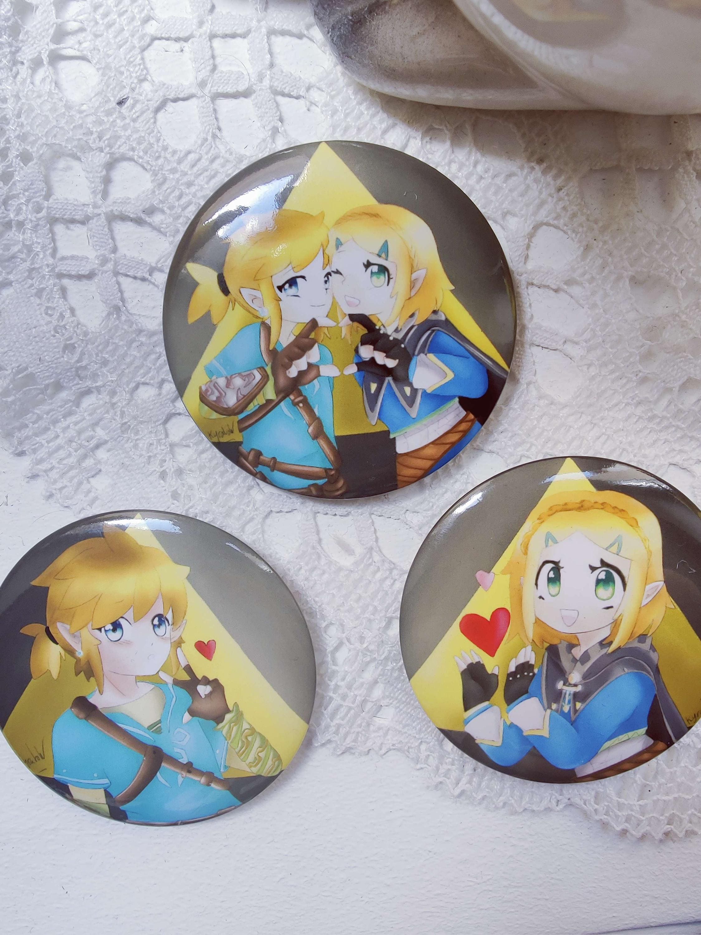 ゼルダとリンクバッジ - Etsy 日本