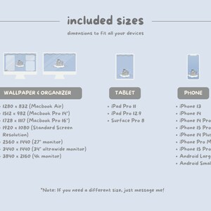 Winter Penguins Computer Desktop Organizer Set | Cute Aesthetic ...