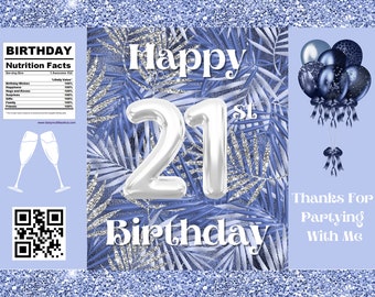 21st Birthday Chip Bag Printable