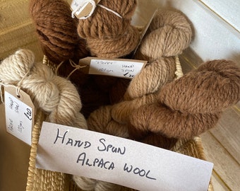 Hand spun alpaca wool