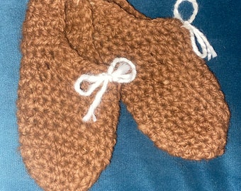 Alpaca slipper socks hand crocheted