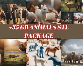 35+ gb animals stl package 3d model stl digital download figure 3D model