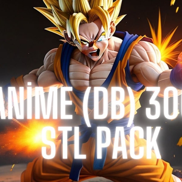 Anime 3d Figure STL pack +30 Gb , Anime Package Containing Only DB Items, Digital 3d printer file archive,