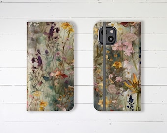 Wildflowers Wallet Case with Credit Card Slots and Stand, Perfect for Gifting!