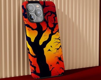 Spooky Tree Tough Phone Case, Halloween Phone Cover