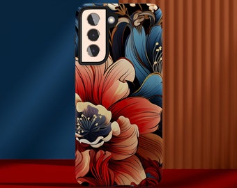 Artistic Flowers Tough Cases for iPhones and Samsung Galaxy Phones, Perfect for Gifting!