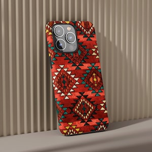 Tough Phone Cases Southwestern Aztec Samsung Galaxy Popular Phone Cover, Google Pixel Stylish & Durable Ethnic Bright Bold Designer