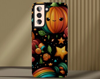 Colorful Autumn Pumpkins and Rainbows Tough Case, iPhone Tough Phone Case, Samsung Galaxy Tough Case, Popular Phone Cover