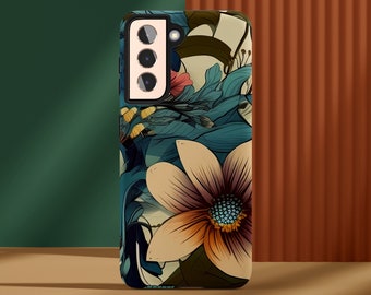 Artistic Flowers Tough Cases for iPhones and Samsung Galaxy Phones, Perfect for Gifting!