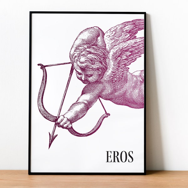 Eros Digital Art | A poster inspired by Greek mythology that celebrates love