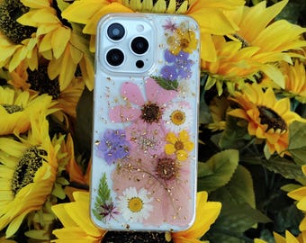 Handyhülle mit Blumen Muster, Floral Case für iPhone und Samsung