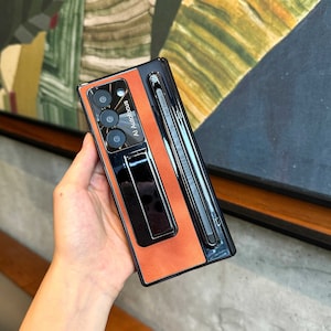 Custodia per Samsung Galaxy Z Fold con portapenne e cavalletto, per Samsung Galaxy Z Fold 6, Z Fold 5, Z Fold 4