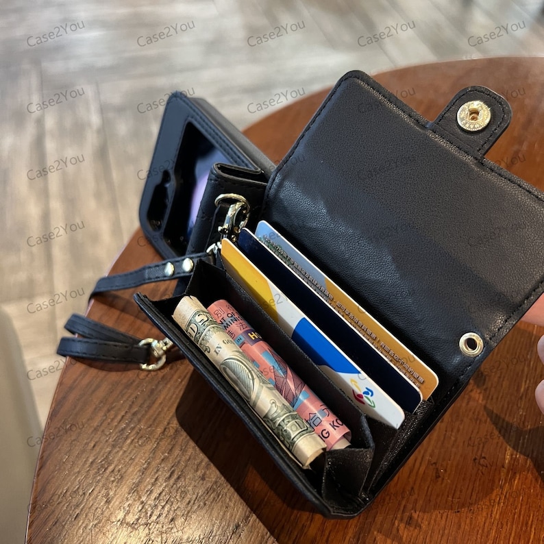 samsung galaxy z flip 6 wallet case with card holder
