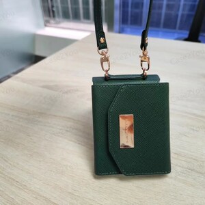 Funda tipo cartera para Samsung Galaxy Z Flip 6/5/4/3 con correa cruzada ajustable, funda de transporte multifuncional con cartera integrada