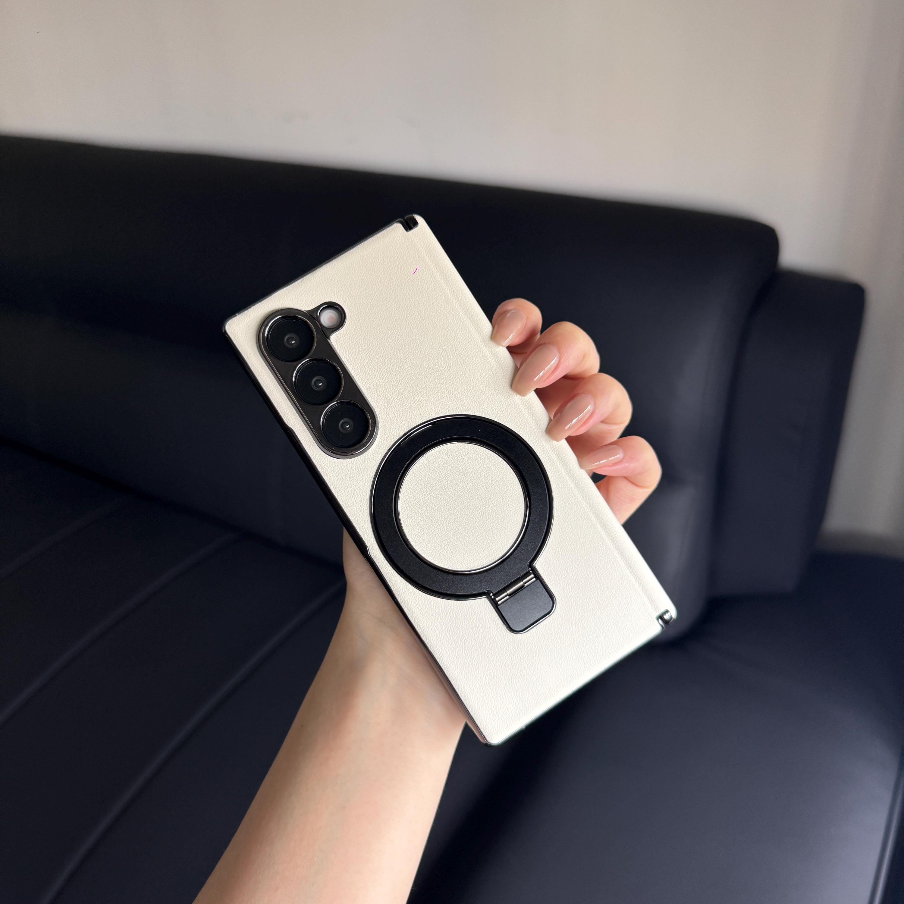 Samsung Z Fold Case with Screen Protector and Mag-Safe Ring Holder, Hing Protection, for Galaxy Z Fold 7, Z Fold 6, Z Fold 5, Z Fold 4