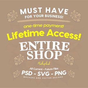Best Entire Shop - PSD, SVG, PNG All Current + Future Files, Lifetime Access - OneTime Payment - Whole Shop - Megabundle, High Quality
