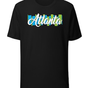 Atlanta City T-Shirt – Retro Style Graphic Tee – Geometric Design for Georgia Locals and ATL Fans