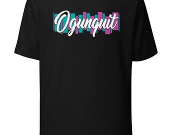 Ogunquit City T-Shirt – Maine Coastal Tee – Retro Design for Beach Travelers and New England Fans