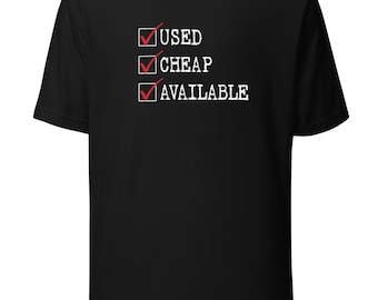 Used, Cheap, Available, Unisex, T-shirt, Apparel, Fitted, Pre-shrunk, Bella Canvas 3001, Direct-to-garment, Easy, Handy, Accessible, Simple