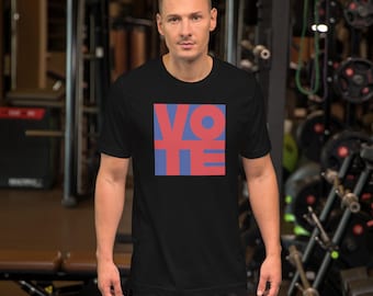 Vote, Election, T-shirt, Apparel, Unisex, Fitted, Pre-shrunk, Bella Canvas 3001, Direct-to-garment, Politics, Civic engagement, Democracy