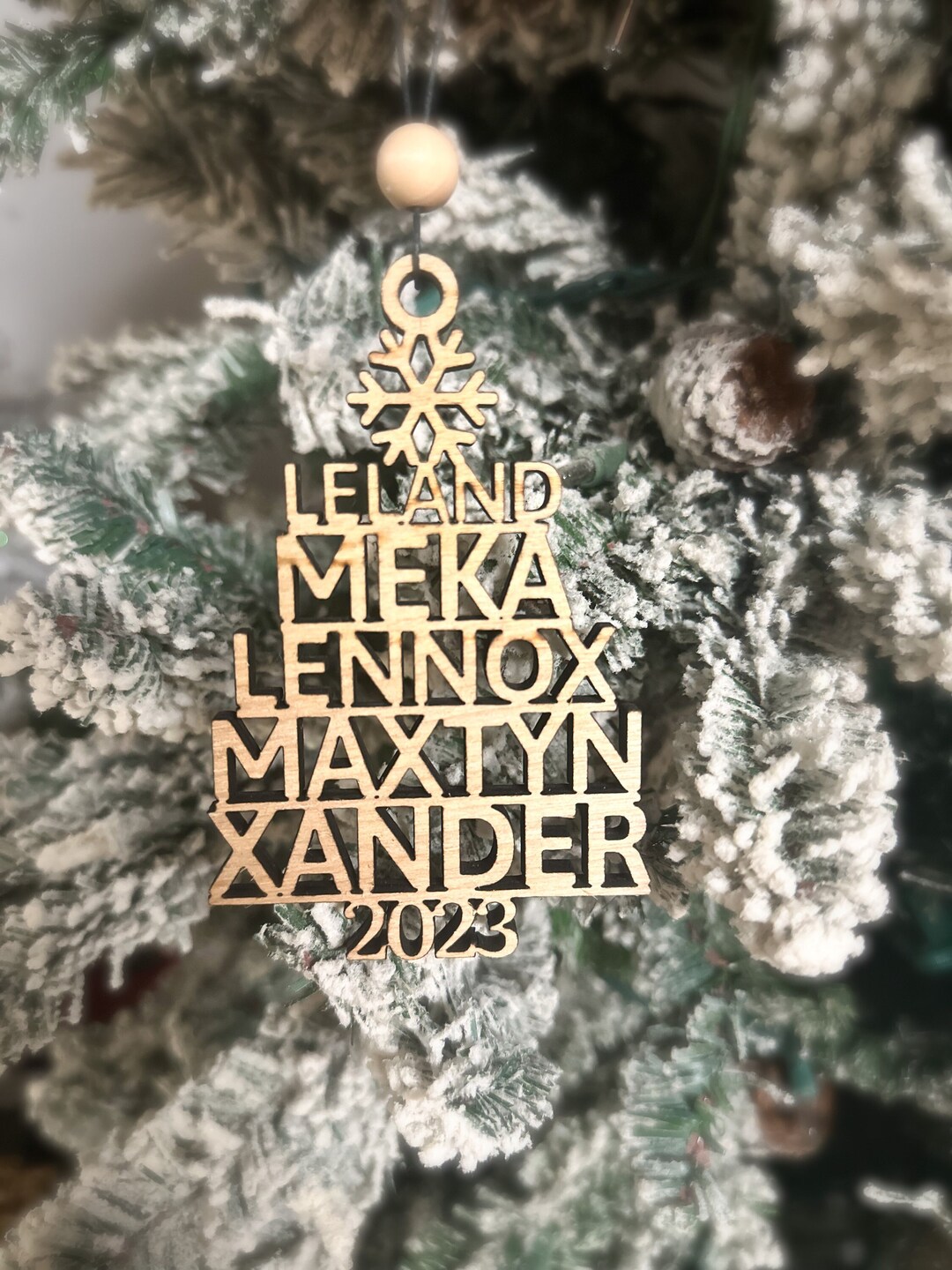 Custom Family Tree Ornament Name Tree Ornament Custom Name Etsy