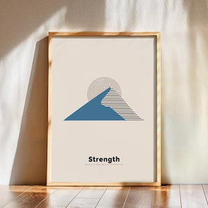 Kracht tarotkaart print, krachtige motiverende poster met affirmaties voor coaching kantoor, geestelijke gezondheid en nieuw hoofdstuk cadeau voor vriend