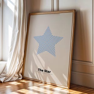 Affirmation Tarot Karte - Der Stern, Weichheit ästhetische Wandkunst für gefühlvolle Dekoration, druckbare moderne Tarot Geschenk für Boho-inspirierte Dekoration