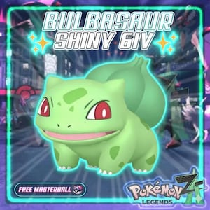 Pokemon Za SHINY 6IV BULBASAUR Competitive Set Battle Ready Switch 2 Corbeau Mega Evolution Pokedex