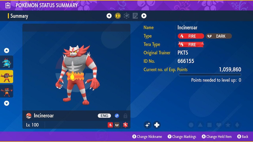 shiny incineroar pokemon card   Scarlet Violet  Battle Ready  6IV Custom  [1RR] Tiger Swing (80+) Flip 2 coins Pokemon incineroar 195