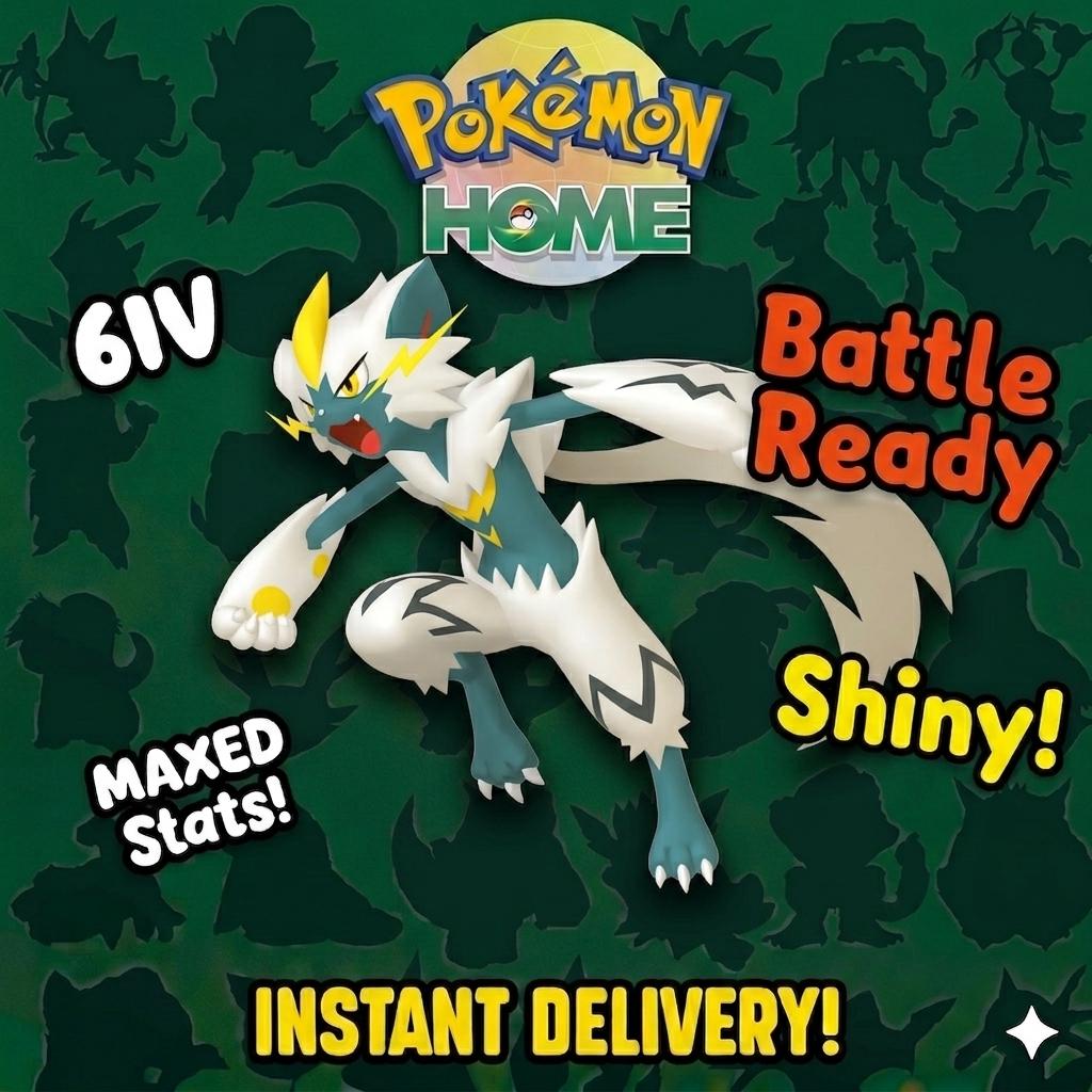 Pokemon HOME 6IV Shiny ZERAORA Pokémon Home Trade Scarlet Violet