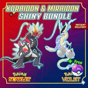 SHINY KORAIDON MIRAIDON Duo Scarlet Violet Event Pokémon Battle Ready 6IV Any Nature Custom Ot Home Transfer Switch 2 Pokopia Ready Fast