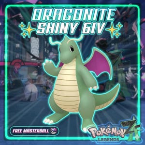 Pokemon Za SHINY 6IV DRAGONITE Competitive Set Battle Ready Switch 2 Corbeau Mega Evolution Pokedex