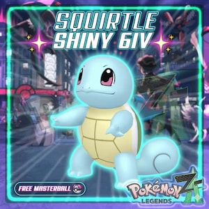 Pokémon Za SHINY 6IV SQUIRTLE Conjunto competitivo Battle Ready Switch 2 Corbeau Mega Evolución Pokédex