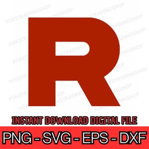 Logo Team Rocket Svg PNG DXF EPS, file di taglio Pokemon, silhouette Cricut, clipart vettoriale, maglietta, tazza, adesivo, download digitale istantaneo