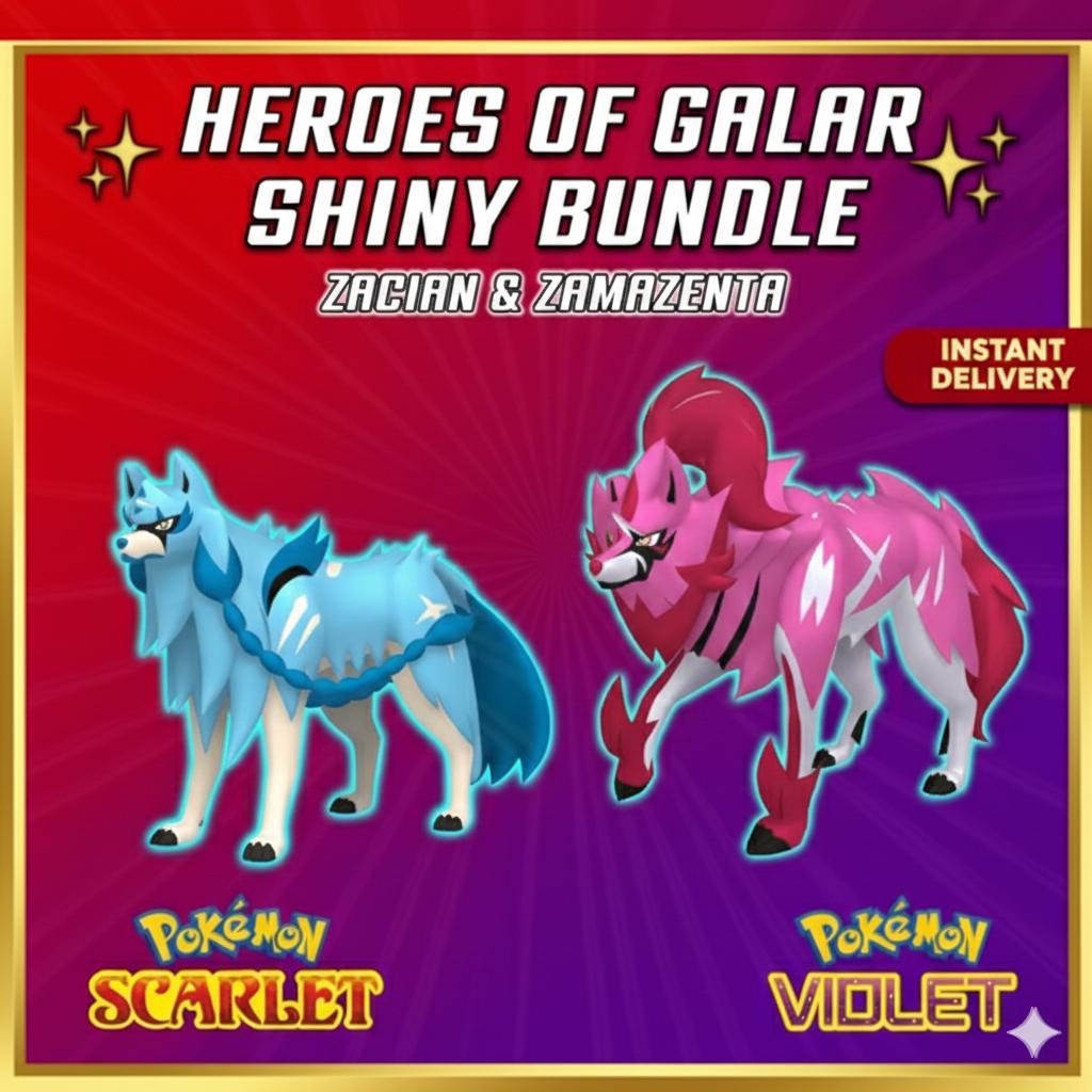 Zacian Shiny 6IV FR Pour Pokémon Écarlate/Violet Et Épée/Bouclier - Nintendo Switch