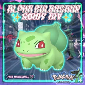 Pokemon Za Lvl 5 Modest SHINY ALPHA 6IV Bisasam kompetitiv Set Schaukampfbereit Switch 2 Corbeau Mega Evolution Pokedex