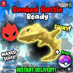 Pokemon Za SHINY ALPHA 6IV Steelix Competitive Set Battle Ready Switch 2 Corbeau Mega Evolution Pokedex