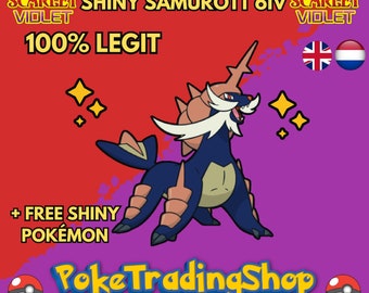 SHINY 6IV SAMUROTT / Pokémon Scarlet and Violet / 6IV Pokemon / Shiny Pokemon / Competitive / Area Zero: Indigo Disk DLC / Free Shiny