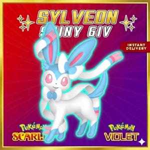 SHINY 6IV SYLVEON Schalter 2 | Scharlachrot & Violett Pokémon | Schaukampftauglich! Gratis Bonus Glänzend | 50% Rabatt