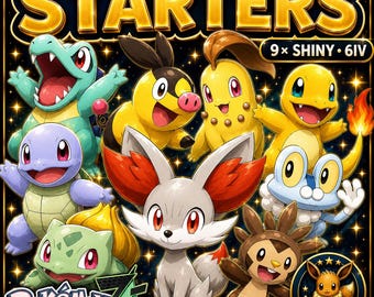 All Shiny Starters Bundle Pokemon Legends ZA, Buy 9 Shiny Starter Pokemon, 6IV Battle Ready, Kanto Kalos Starter Trio, Pokemon Trade